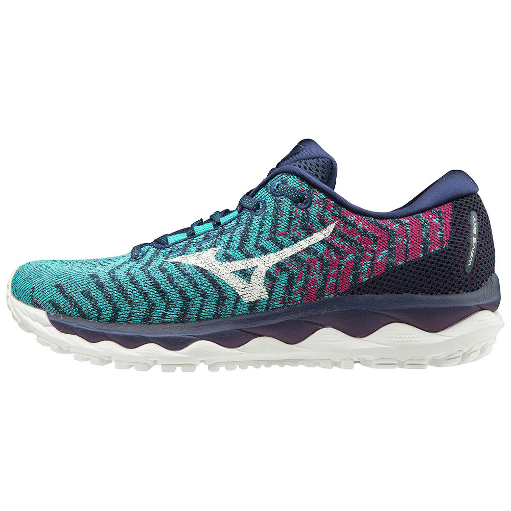 Womens Mizuno WAVE SKY WAVEKNIT 3 Running Shoes blue/Purple Philippines (FXYSQG723)